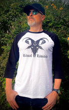 Load image into Gallery viewer, Ritual Limited Black Metal 3/4 sleeve baseball T-shirt
