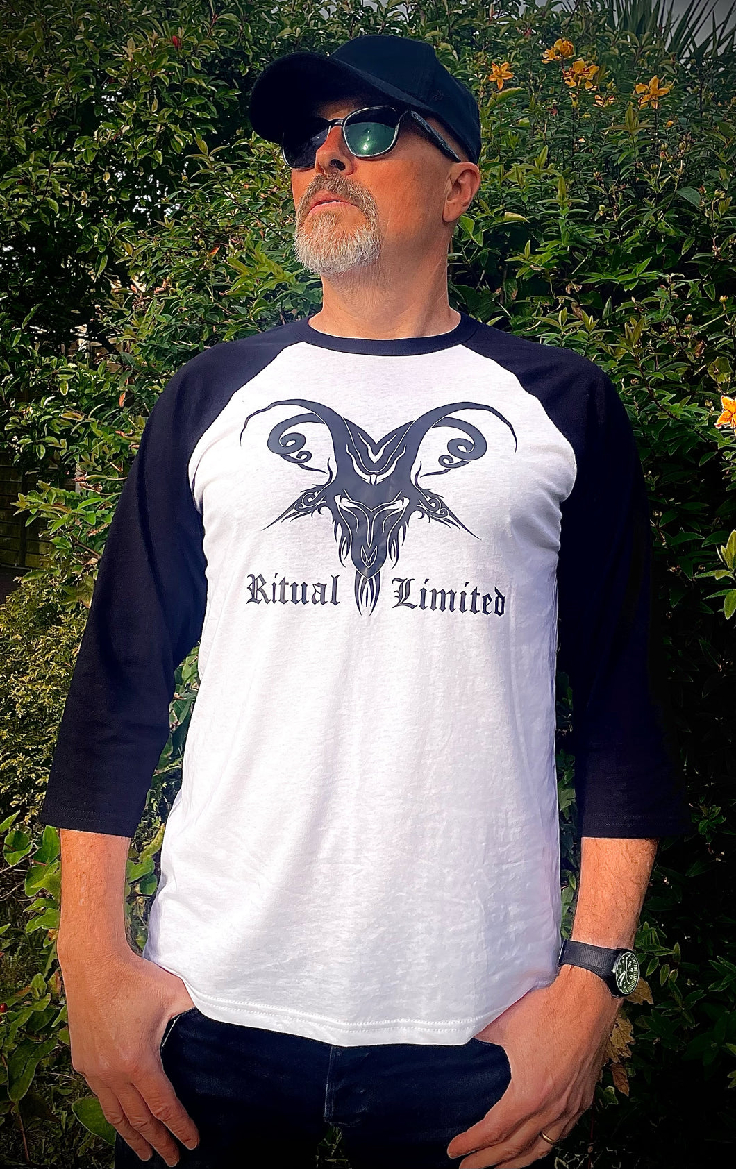 Ritual Limited Black Metal 3/4 sleeve baseball T-shirt